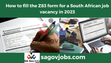 How to fill the Z83 form for a South African job vacancy in 2023.