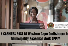 5 X CASHIERS POST AT Western Cape Oudtshoorn Local Municipality Seasonal Work APPLY